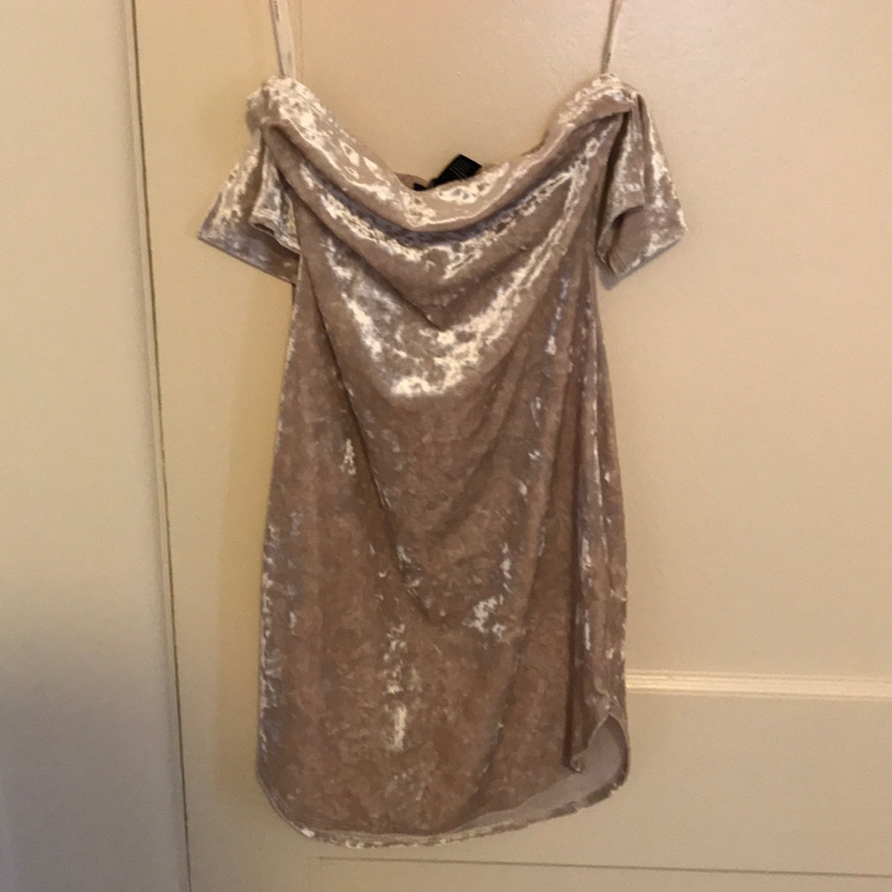 Cream velvet dress